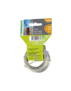 Filo Tondo In Acciaio Zincato 0,8 Mm Bobina M 50